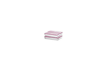 Home - Nora 3'lü 1 Büyük + 2 Küçük Boy Açık Pembe Saklama Kabı