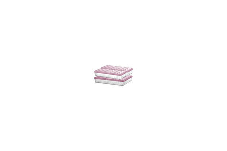 Home - Nora 3'lü 1 Büyük + 2 Küçük Boy Açık Pembe Saklama Kabı