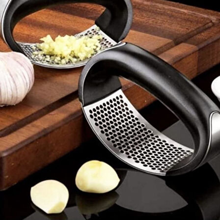 Çelik Sarımsak Ezici Presi Parçalayıcı Doğrama Aleti Garlic Press Rende Sağ/Sol El Uyumlu Yeni Model Easyso2018