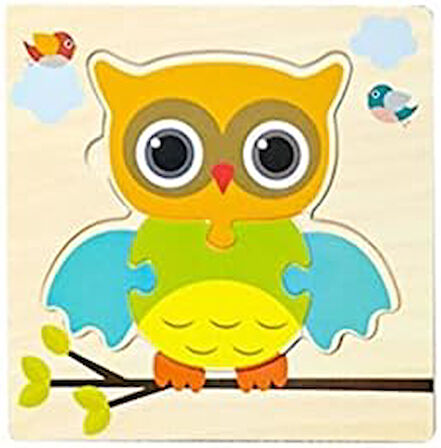 Eğitici Hayvanlar Büyük Puzzle Set(baykuş)