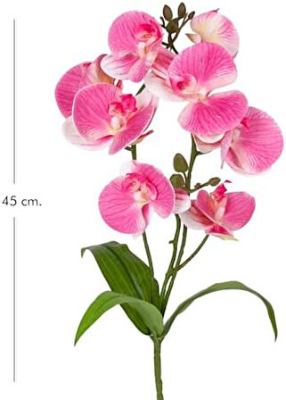 Yapay Orkide Gerçek Dokunuş Pembe 45 Cm.