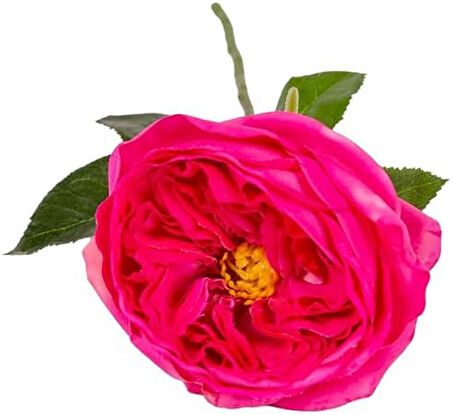 Yapay Çiçek Islak Dokulu Gül Fuşya 48 Cm.