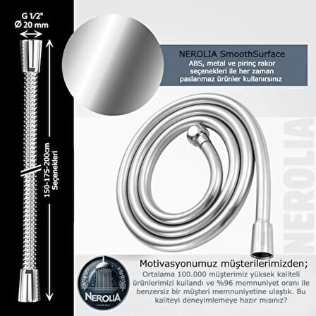 150cm PVC Banyo Duş Hortumu/Ultra Dayanıklı Duş Spirali