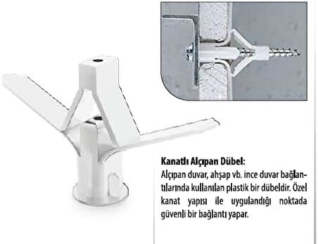 YAPI Kanatlı alçıpan dübeli 3 mm 500 Adet