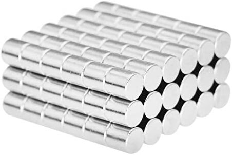 Magneteksan Neodyum Mıknatıs Ø5x5 mm - Yuvarlak Güçlü Mıknatıs 25 Adet