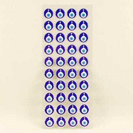 VİTRİNİ Nazar Boncuğu Sticker 40 Adet 1.3 cm X 1.4 cm