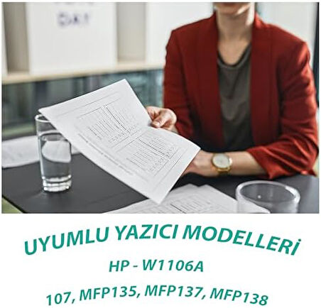 135w 107a 107w 106a MFP137w, MFP138 Standart Kapasiteli Muadil Toner (ÇİPLİ) (1K)