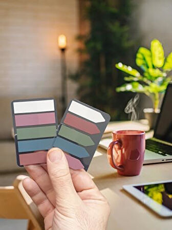 Sticky Notes Şeffaf Renkli Yapışkan Not Kağıtları Film İndeks (Renk 4)