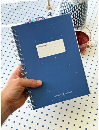 Journals Sert Kapaki Spiralli Defter 17x24 cm 90 gr. 96 yp.Çizgili