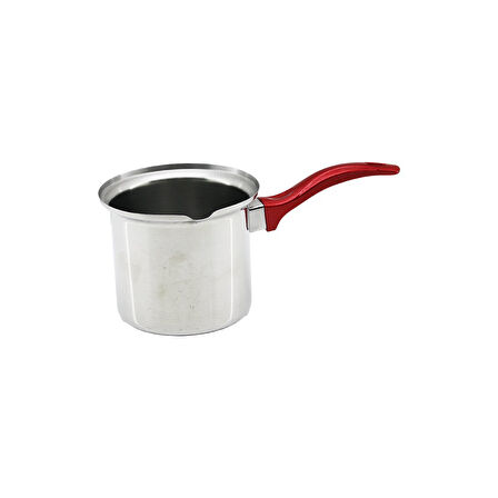 NO-4  ÇELİK CEZVE  KIRMIZI KULP