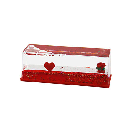 KIRMIZI SU KALP - GÜL D.GEN MİKA YÜZEN BATMAYAN DEKORATİF BİBLO AKVARYUM5.2X15.2X5.3CM