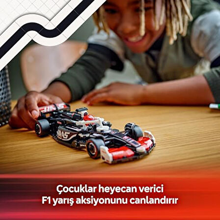 Speed Champions MoneyGram Haas F1 Team VF-24 Yarış Arabası 77250 - 10 Yaş ve Üzeri Kız ve Erkek Çocukları ile Motorseverler için Sürücü Minifigür İçeren Yapım ve Sergileme Seti (263 Parça)