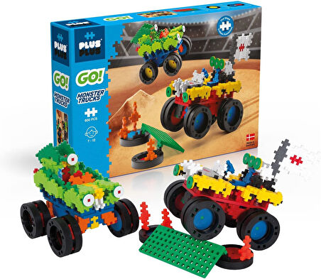 Plus Go Monster Trucks, 600 Parça İnşa ve Yapı Seti Oyuncağı