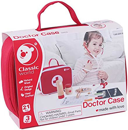 World 54419 Ahşap Doktor Seti, Çok renkli