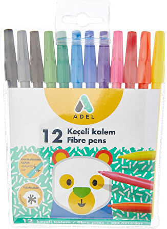 Keçeli Kalem, 12 Renk