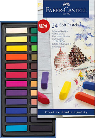 Creative Studio Mini Toz Pastel Boya (Soft) Yarım Boy Yeni̇, 24 Renk