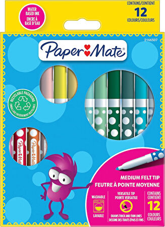 Mate Keçeli Boya Kalemi 12'li