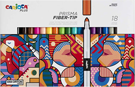 Plus Prısma Fiber Uç Keçeli Boya Kalemi 18'Li