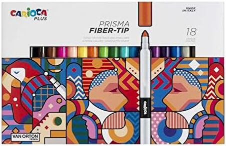 Plus Prısma Fiber Uç Keçeli Boya Kalemi 18'Li