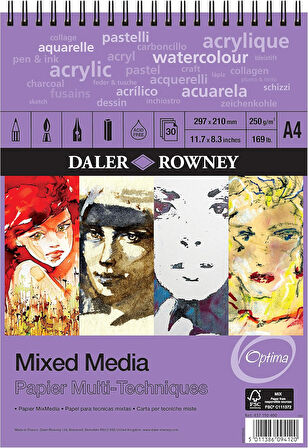 Rowney Mixed Media - A4 - 250GR - 30 YP