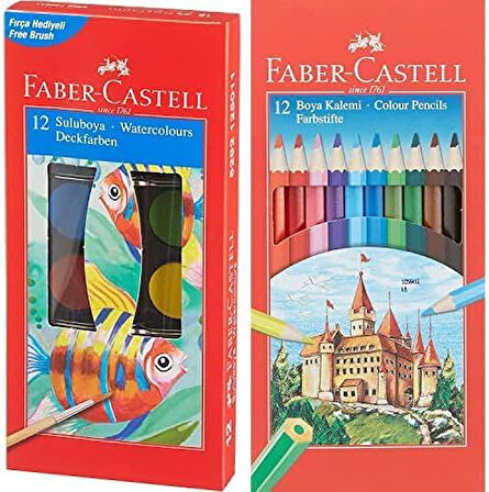12'li suluboya& Faber-Castell 12li Boya Kalemi Seti