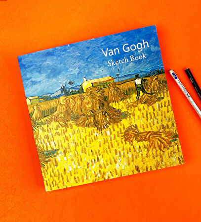 Gogh Buğday Tarlasında Orakçı Tasarımlı Sketch Book