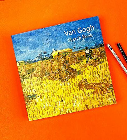 Gogh Buğday Tarlasında Orakçı Tasarımlı Sketch Book