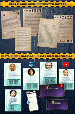 Davalar Dedektiflik Suç Çözümleme Oyunu Akıl Hastanesi Dosyası - Gizem Bulmaca Cinayet Çözme Kutu Oyunları - Katil Bulma Dedektif Oyunu - Suçlu Kim, Cinayeti Çözebilir Misin? (Dava-6)