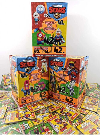 Winky Brawl Star Bomba Seri Oyun Kartı 25 Paket 50 Kart 40-41-42. Seri