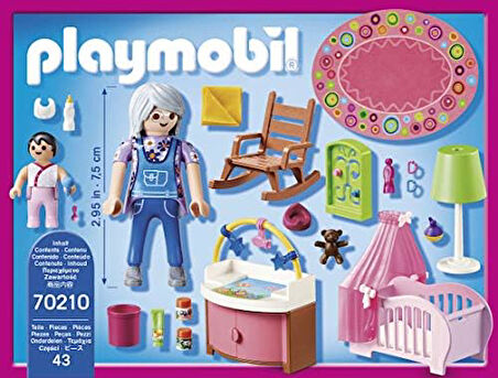 70210 Oyuncak Bebek Evi Kreş, eğlenceli yaratıcı rol yapma, oyun seti 4 yaş üstü çocuklar için uygundur