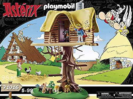 Asterix 71016 Troubadix, ağaç evi, 5 yaş ve üstü çocuklar için oyuncak
