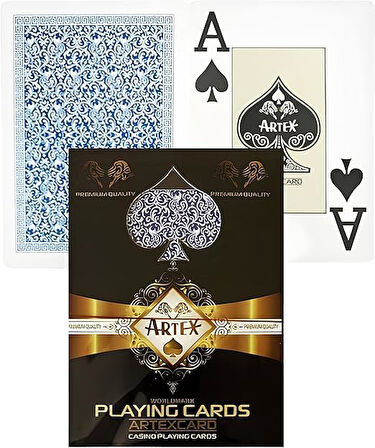 Jumbo Boy Plastik Poker Oyun Kağıdı (Casino Playing Cards) (Mavi)