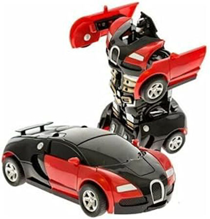Otomatik Robota Dönüşen Araba Robot Polis Arabası