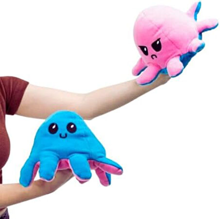 Ahtapot - Mod Değiştiren - Çift Taraflı (MAVİ-PEMBE) 25 CM