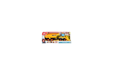 Toys, 204119007, ABC Tracey Trailer, Serbest Tekerlekli Volvo Digger, Hareketli Kürek, Kask Korna, Çıkarılabilir ve Hareketli Römork, Çıngırak Sesi Fonksiyonu, 65 cm