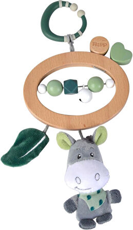 100005880, Eichhorn Baby Hipp Oyuncağı, Sallamalı Oyuncak, Halkalı ve Çıngıraklı, Peluş Eşek Figürlü