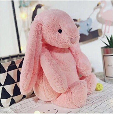 Arkadaşım Uzun Kulak Bunny Peluş Tavşan 65 cm Pembe