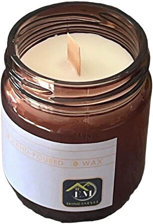 ml Paçuli&Bergamot&Tarçın Kokulu Kavanoz Mum
