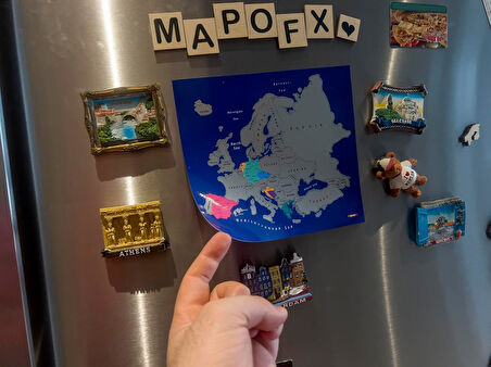 - Gez - Kazı Avrupa Haritası (Magnet, 20x18 cm)