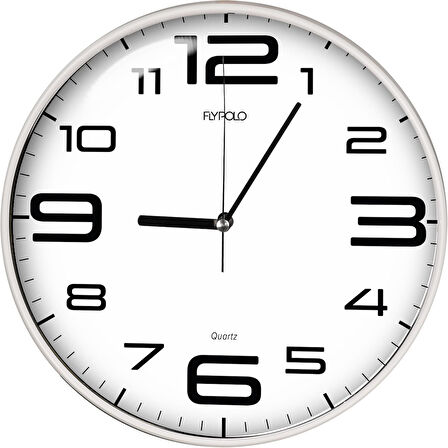 Büyük Rakam Duvar Saati 29 Cm Slim Kasa