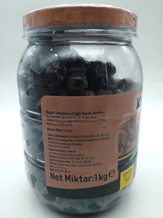 Doğal Salamura Yağlı Siyah Zeytin 351-380 1 Kg
