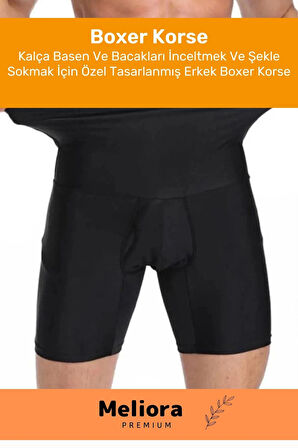 Özel Üretim Fit Görünüm Sağlayan İnceltici Rahat Atlet Ve Boxer İnceltici Erkek Korse 2'li Set