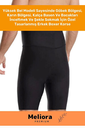 Özel Üretim Fit Görünüm Sağlayan İnceltici Rahat Atlet Ve Boxer İnceltici Erkek Korse 2'li Set