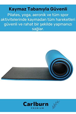 Özel Konfor Modeli Çift Taraflı Kaymaz Silinebilir Antibakteriyel Yoga Meditasyon Minderi 6,5mm Mat