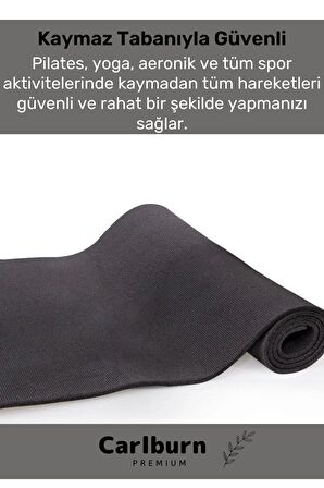 Özel Konfor Modeli Çift Taraflı Kaymaz Silinebilir Antibakteriyel Yoga Meditasyon Minderi 6,5mm Mat