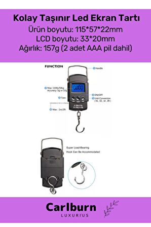 Deluxe Lcd Ekran Seyahat Bavul Ağırlık Tartı Dijital Çok Amaçlı Taşınabilir Bagaj Tartısı Max 30 Kg