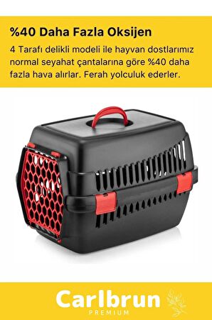 Premium Serisi Güvenli & Konforlu Köpek Kedi Taşıma Sepeti Sağlam Pet Kutusu Seyahat Kafesi Çantası