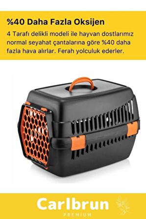 Premium Serisi Güvenli & Konforlu Köpek Kedi Taşıma Sepeti Sağlam Pet Kutusu Seyahat Kafesi Çantası