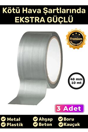 Özel Üretim Çok Amaçlı Su Geçirmez Sızdırmaz Güçlü Dayanıklı Izolasyon Gri Tamir Bandı 48 Mm 3x10 Mt