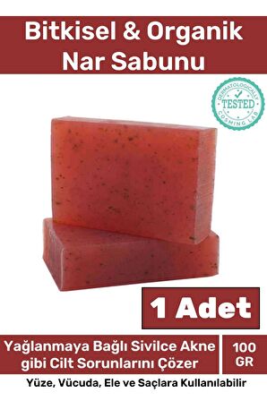Özel %100 Doğal Organik Güzel Kokulu El Yüz Saç Vücut Cilt Orijinal Nar Sabunu